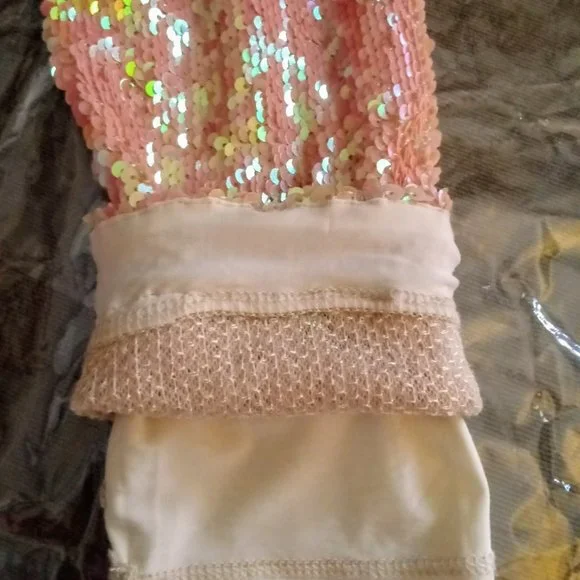 Nasty Gal Cocktail Sequin Peach Dress Size Small - Picture 3 of 5